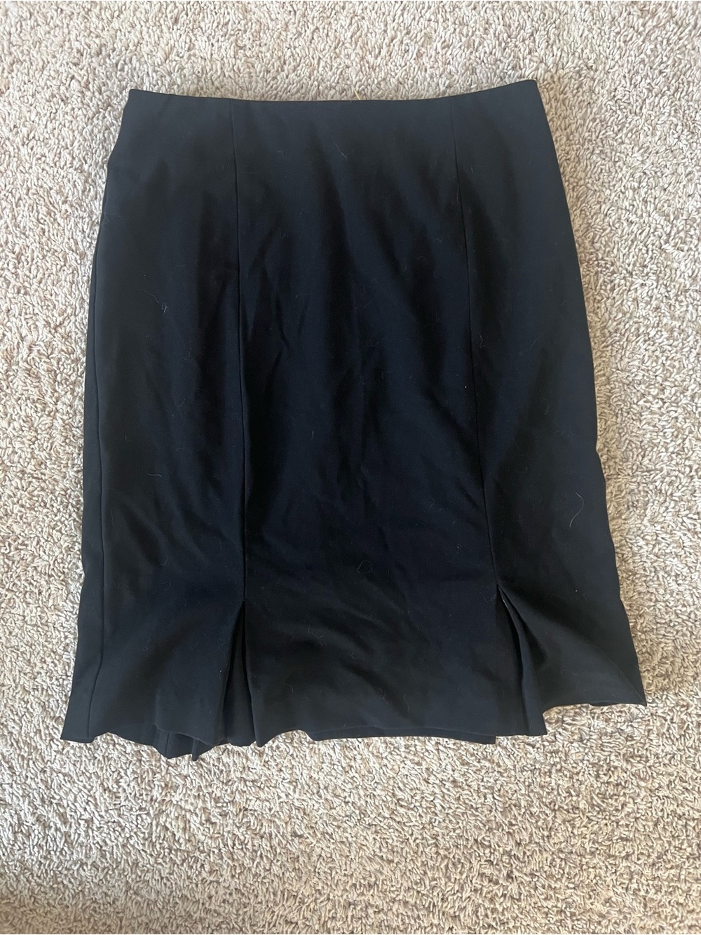 Source Unknown Black Pencil Skirt with Front Slits
